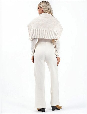 Pantalon femme en mélange coton busem