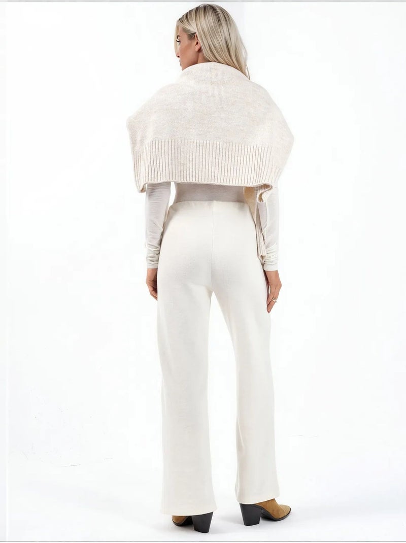 Pantalon femme en mélange coton busem Crème - Kiabi