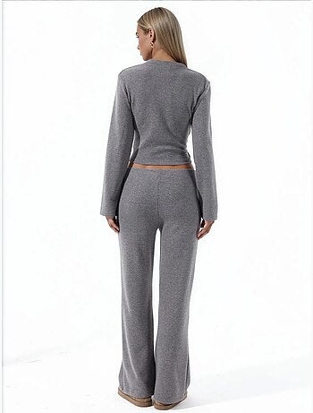 Pantalon femme en mélange coton busem