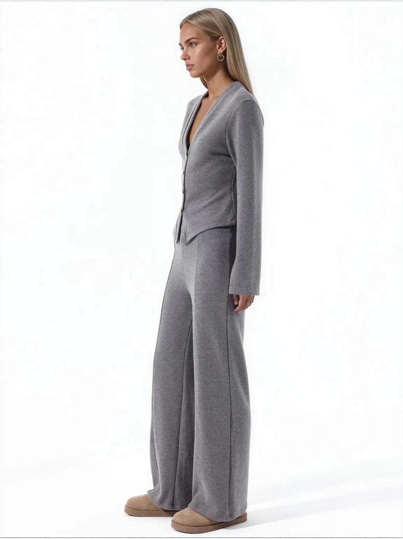 Pantalon femme en mélange coton busem Gris - Kiabi