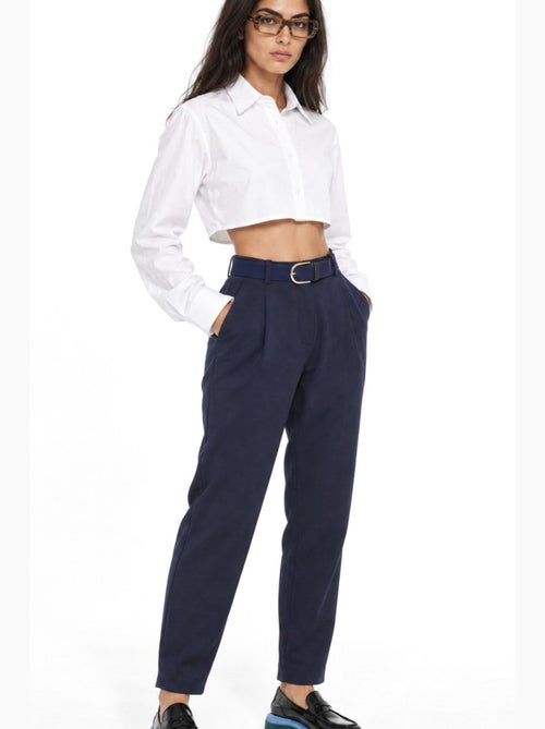 Pantalon femme en mélange coton stretch busem - Kiabi Pantalon femme en mélange coton stretch busem - Kiabi