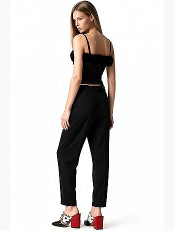 Pantalon femme en mélange coton stretch busem