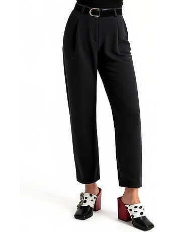 Pantalon femme en mélange coton stretch busem