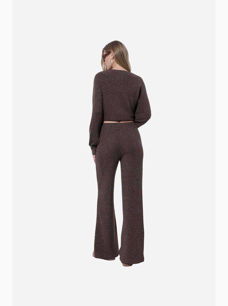 Pantalon femme en mélange de coton busem Marron foncé - Kiabi