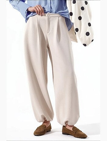 Pantalon femme en mélange de coton busem