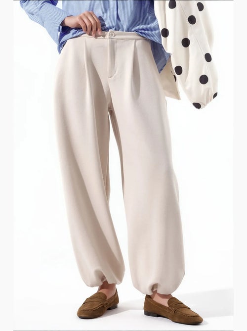 Pantalon femme en mélange de coton busem - Kiabi Pantalon femme en mélange de coton busem - Kiabi