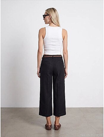 Pantalon femme en mélange de lin dilvin