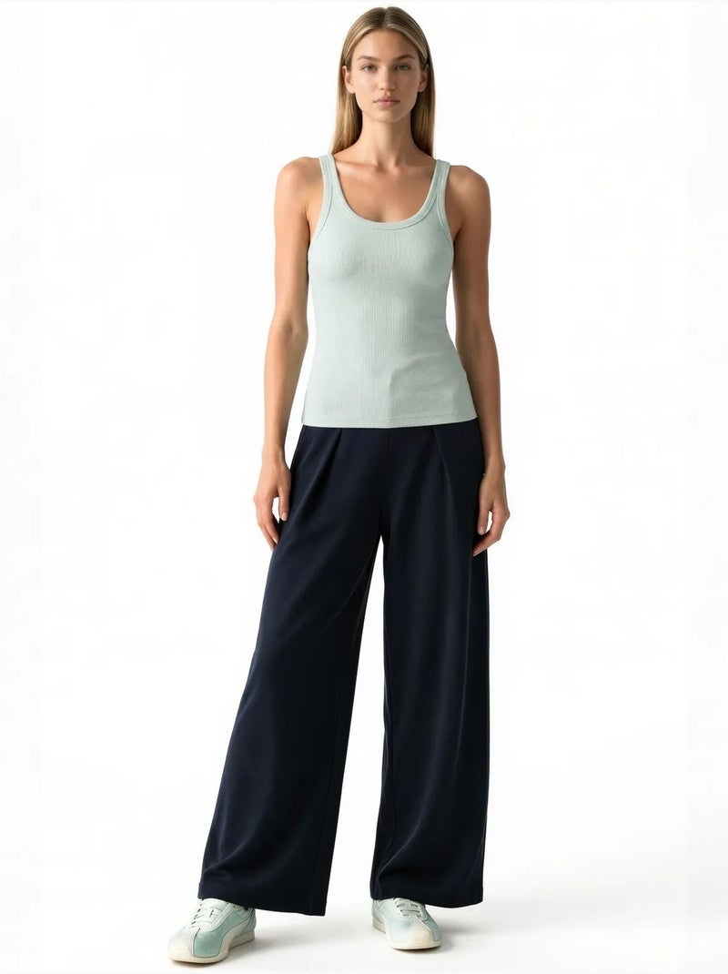 Pantalon femme en mélange modal busem Bleu marine - Kiabi