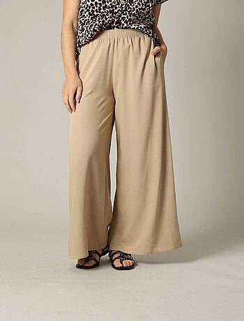 Pantalon femme en viscose bohème à taille élastiquée 'Deeluxe'