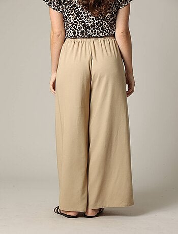 Pantalon femme en viscose bohème à taille élastiquée 'Deeluxe'
