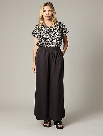 Pantalon femme en viscose bohème à taille élastiquée 'Deeluxe'