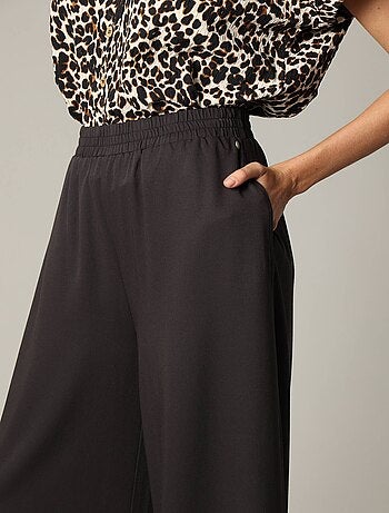 Pantalon femme en viscose bohème à taille élastiquée 'Deeluxe'