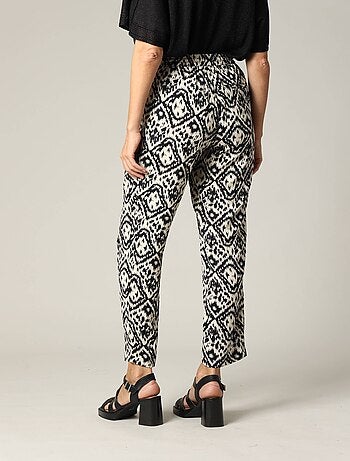 Pantalon femme en viscose ethnique avec taille élastiquée 'Deeluxe'