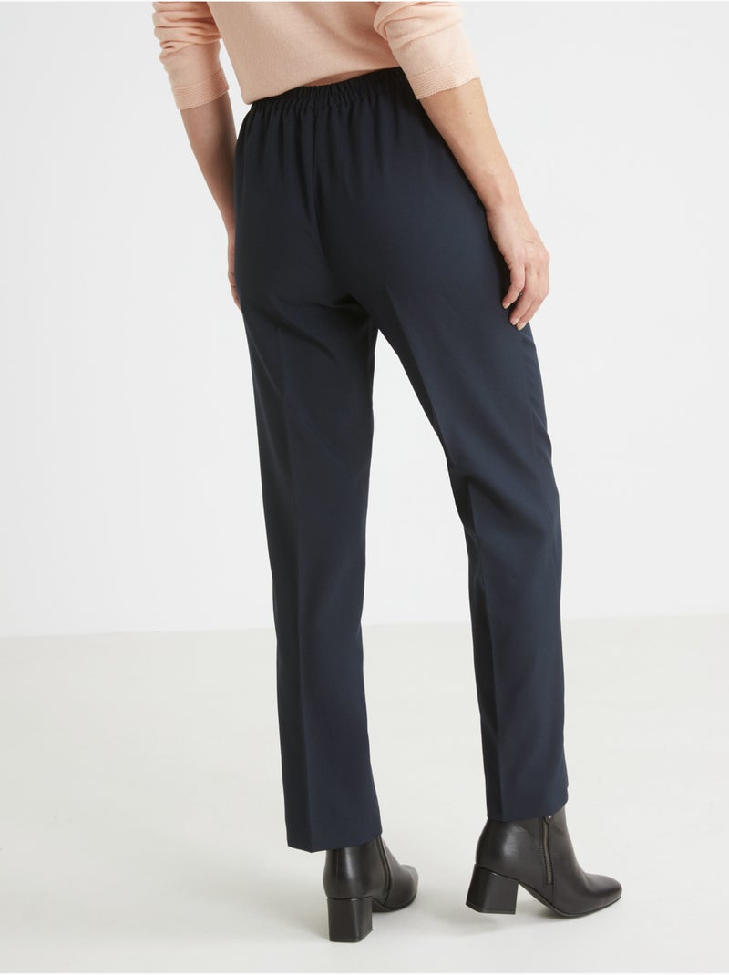 Pantalon femme entièrement élastiqué - DAXON Bleu marine - Kiabi