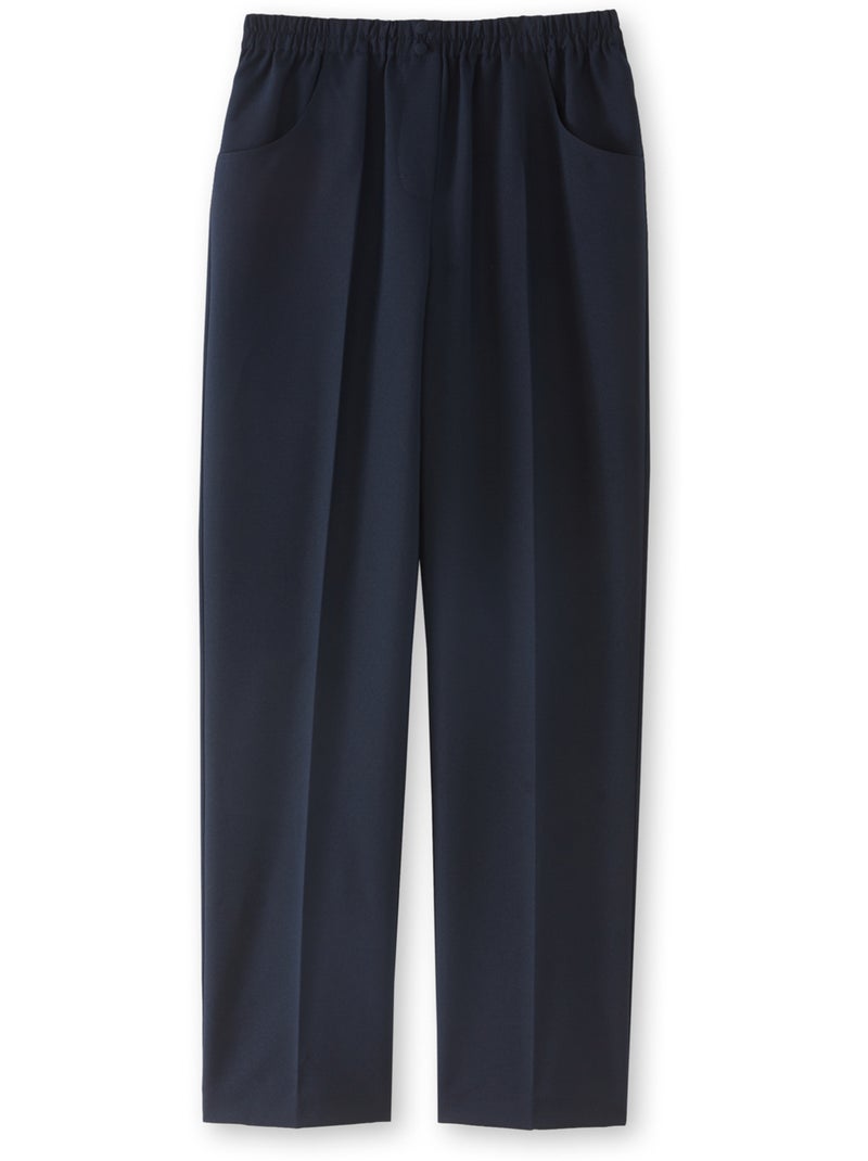 Pantalon femme entièrement élastiqué - DAXON Bleu marine - Kiabi