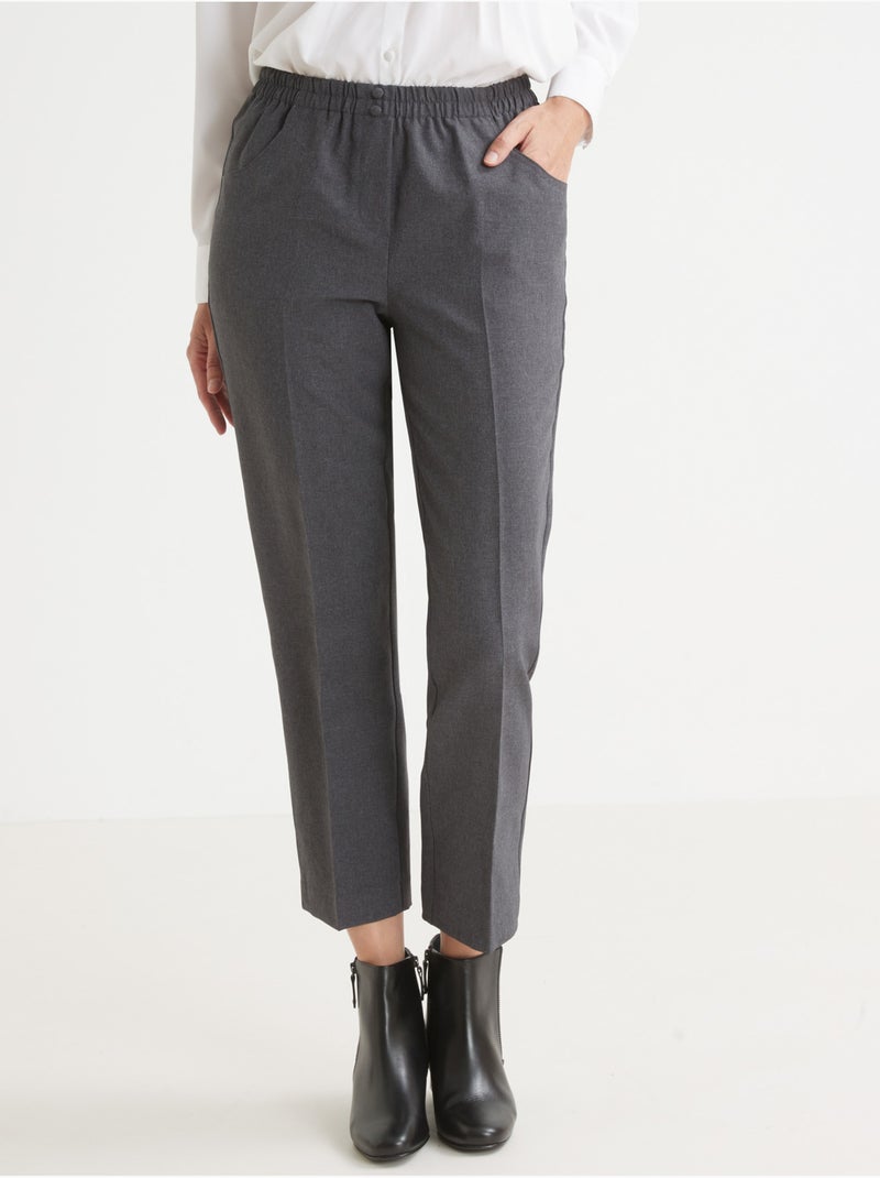Pantalon femme entièrement élastiqué - DAXON gris anthracite - Kiabi