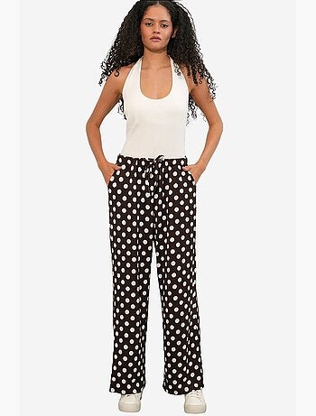 Pantalon femme large à pois bdart
