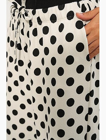 Pantalon femme large à pois bdart