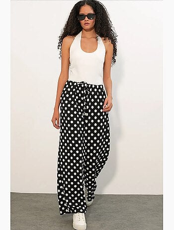 Pantalon femme large à pois bdart
