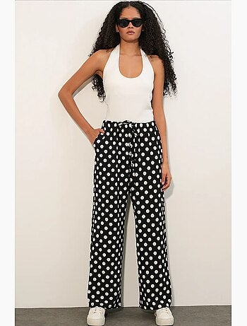 Pantalon femme large à pois bdart