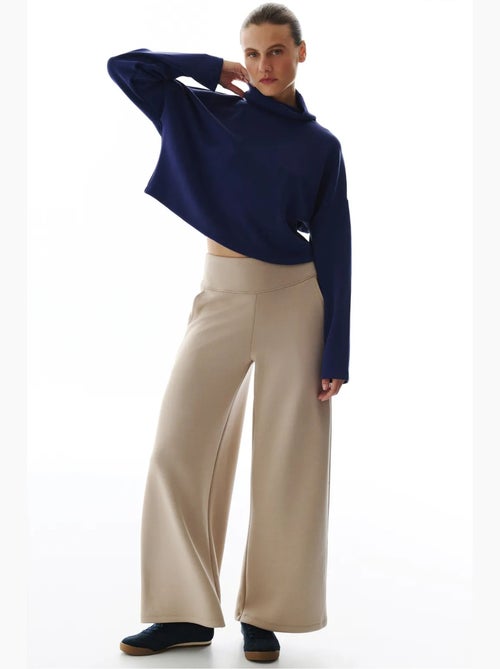 Pantalon femme large à taille haute penti - Kiabi Pantalon femme large à taille haute penti - Kiabi