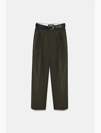 Pantalon femme large en crêpe à plis dilvin