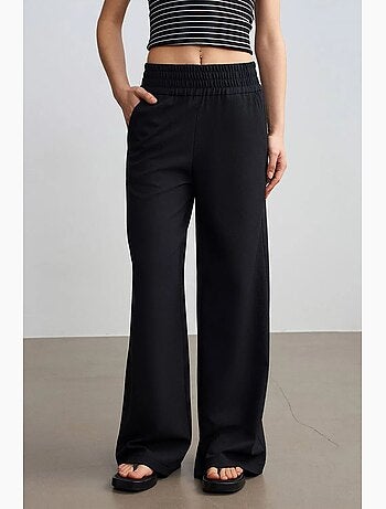 Pantalon femme large en crêpe dilvin