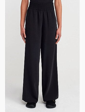 Pantalon femme large en crêpe dilvin