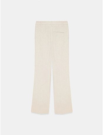 Pantalon femme large en crêpe, taille mi-haute dilvin
