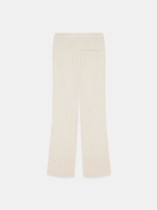 Pantalon femme large en crêpe, taille mi-haute dilvin - Kiabi