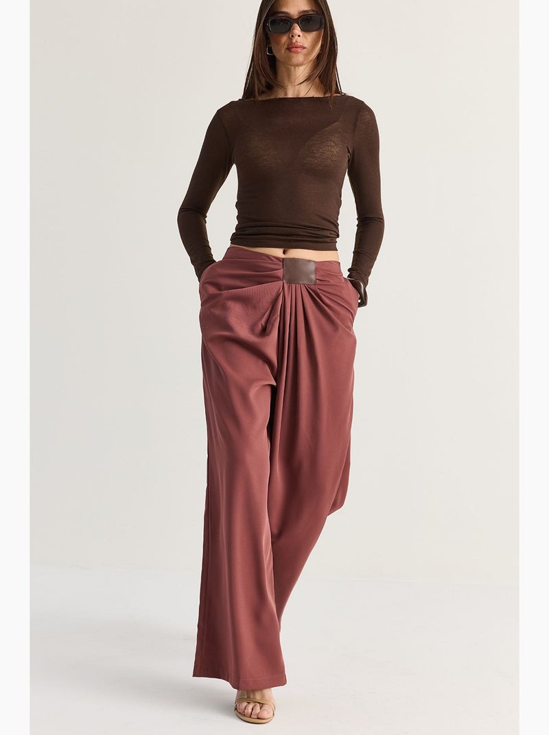 Pantalon femme lucci Rouge bordeaux - Kiabi