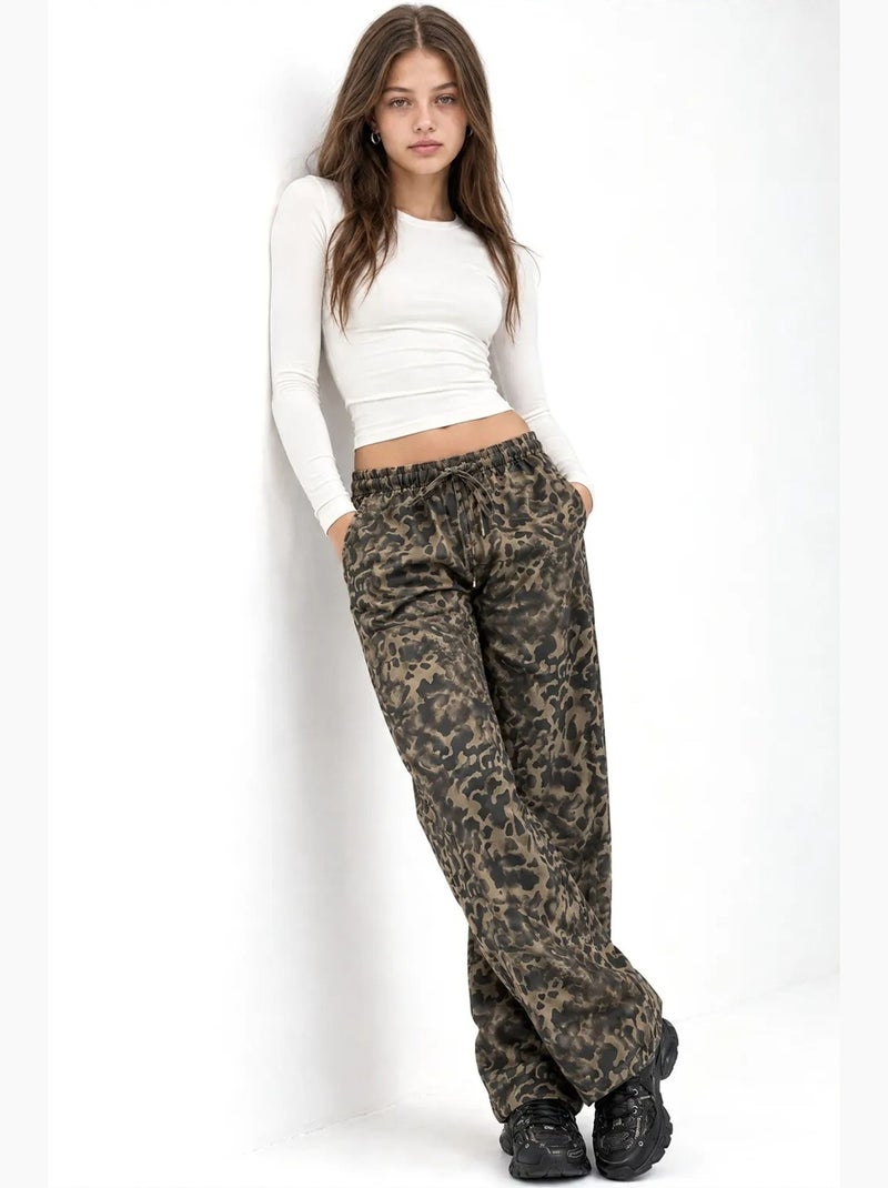 Pantalon femme mixray Noir Kaki - Kiabi
