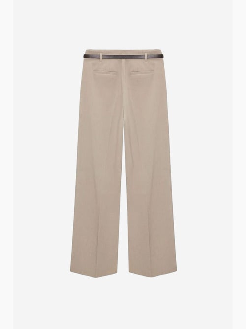 Pantalon femme palazzo en crêpe avec ceinture dilvin - Kiabi