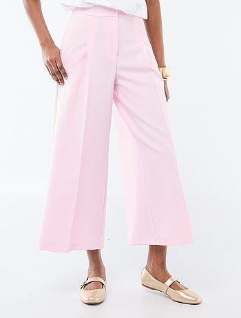 Pantalon slim femme en chaîne et trame