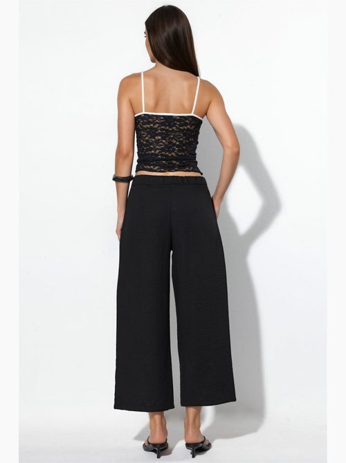 Pantalon femme taille haute à jambe large busem - Kiabi