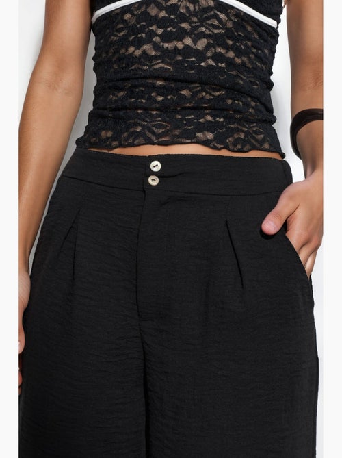 Pantalon femme taille haute à jambe large busem - Kiabi