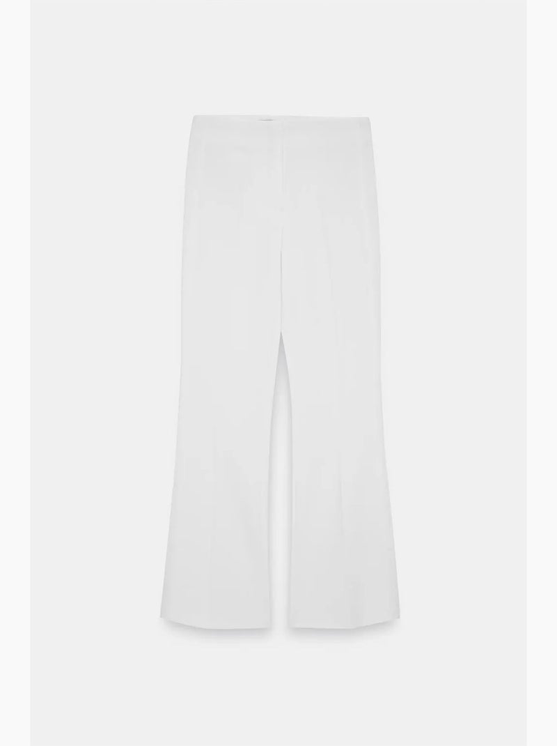 Pantalon femme taille haute évasé dilvin Blanc - Kiabi