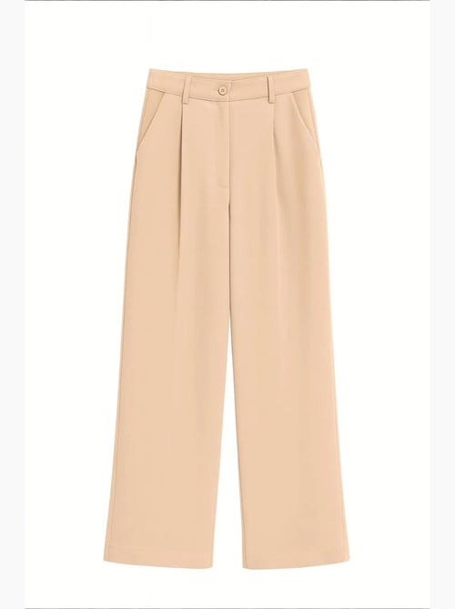 Pantalon femme taille haute jambe large mixray - Kiabi Pantalon femme taille haute jambe large mixray - Kiabi