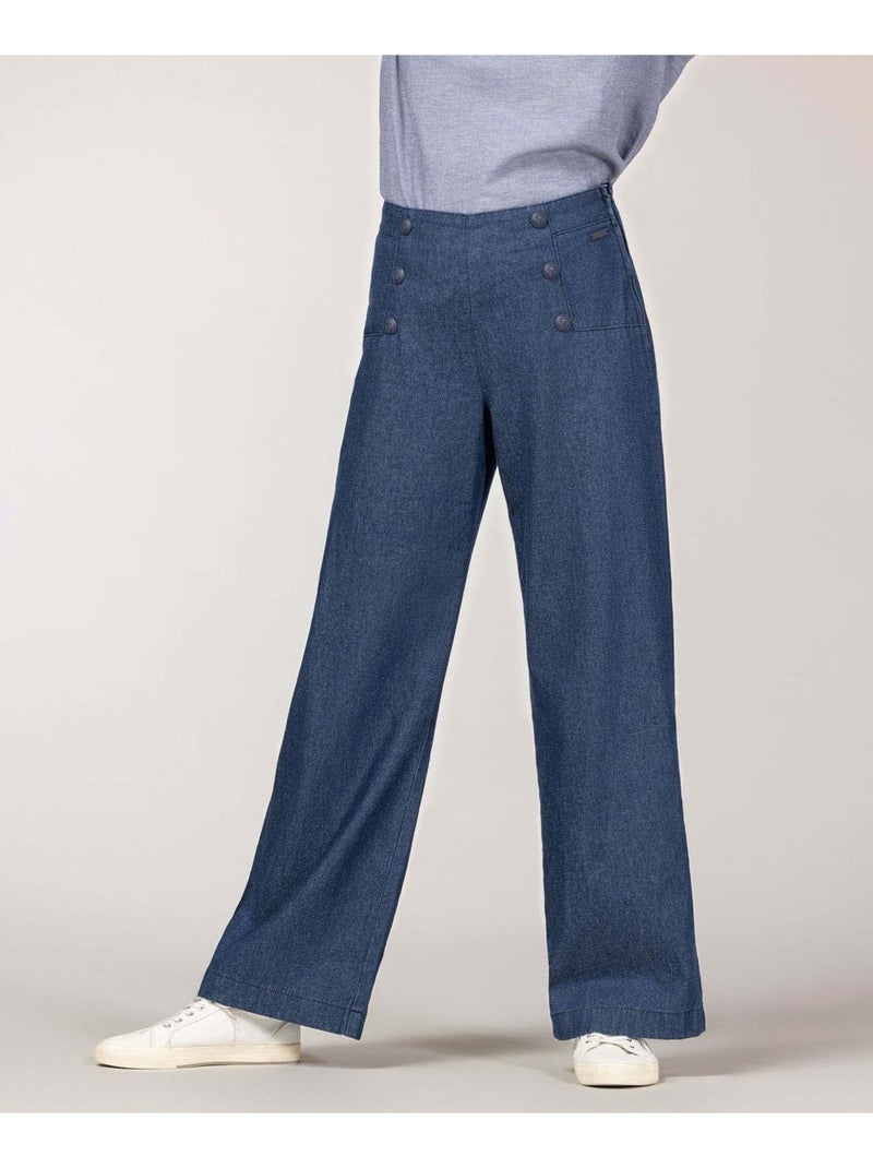 Pantalon Femme Terre de Marins Bleu - Kiabi