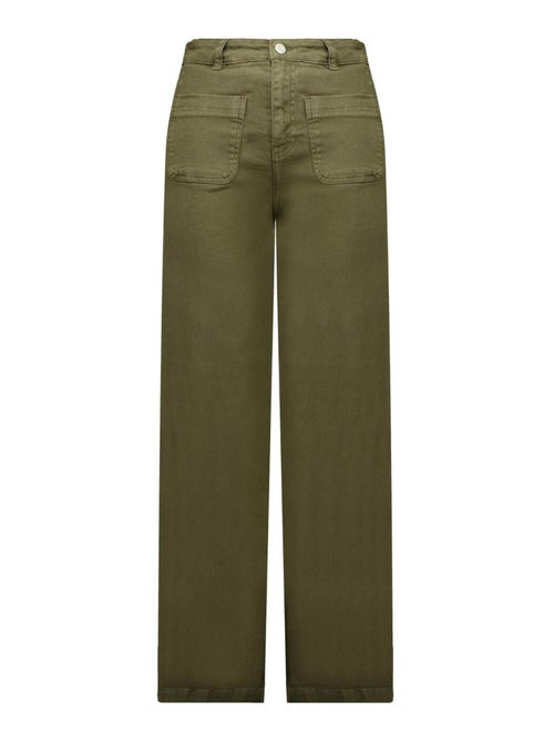 Pantalon femme wide leg en denim 'Deeluxe' - Kiabi
