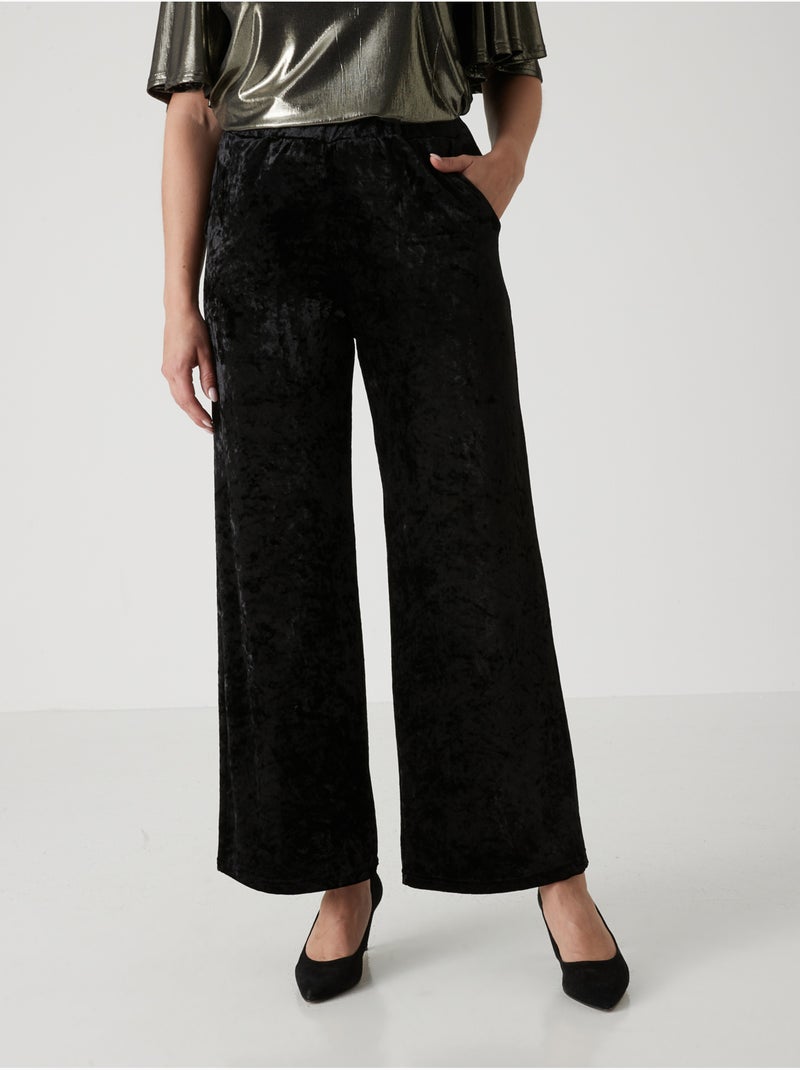 Pantalon fête en velours - DAXON Noir Noir - Kiabi