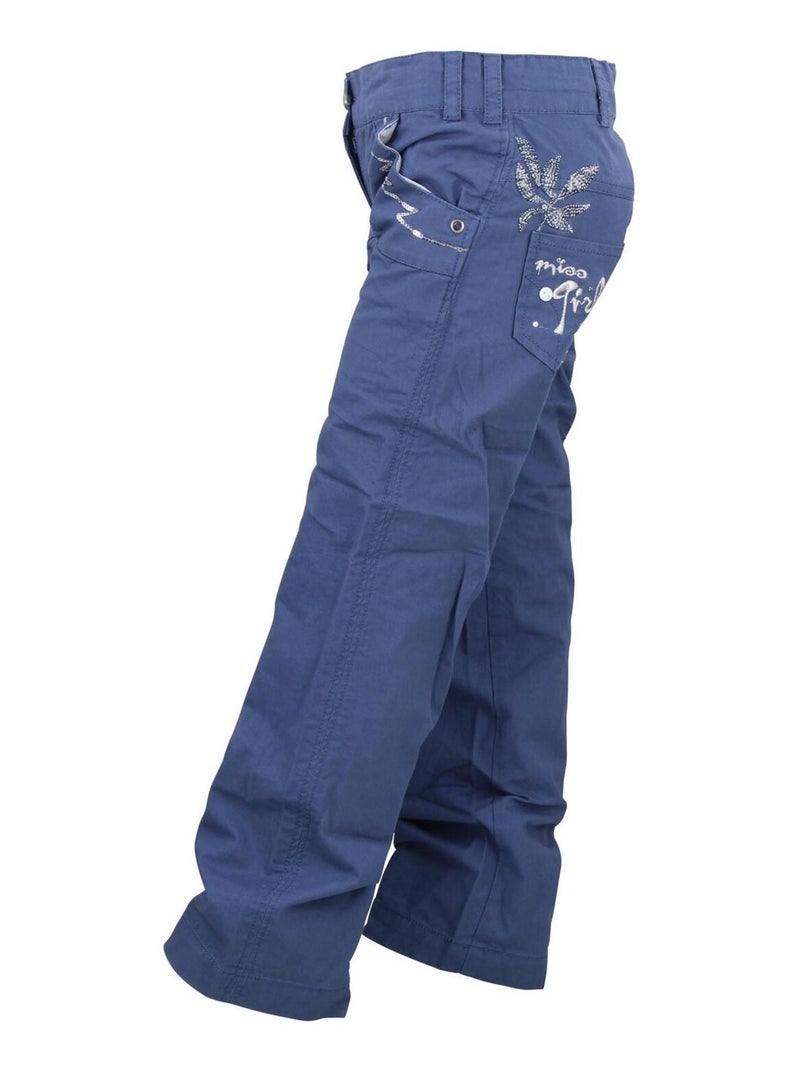 Pantalon fille FEVE - MISS GIRLY Bleu marine - Kiabi