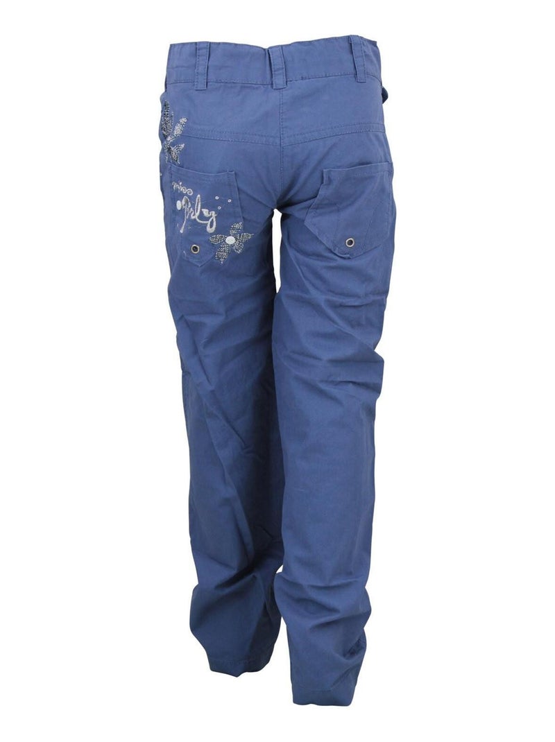 Pantalon fille FEVE - MISS GIRLY Bleu marine - Kiabi