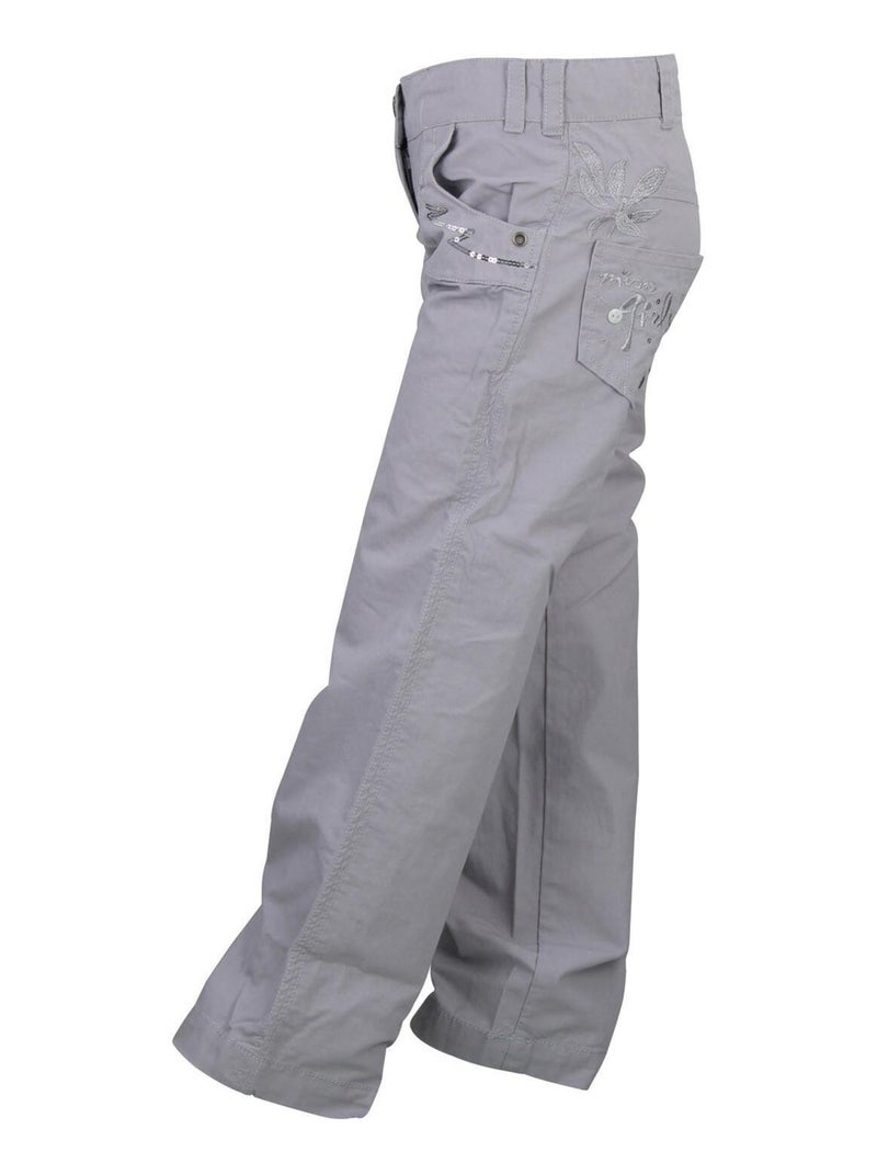 Pantalon fille FEVE - MISS GIRLY Gris - Kiabi