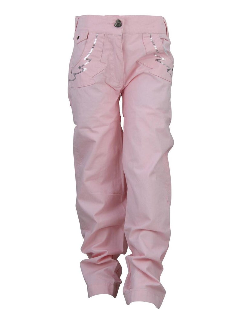 Pantalon fille FEVE - MISS GIRLY Rose - Kiabi