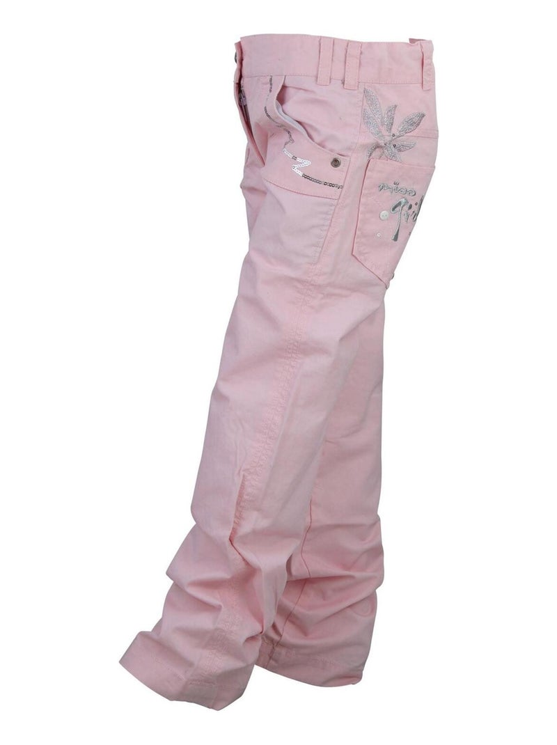 Pantalon fille FEVE - MISS GIRLY Rose - Kiabi
