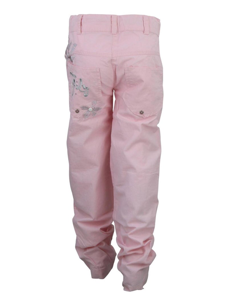 Pantalon fille FEVE - MISS GIRLY Rose - Kiabi
