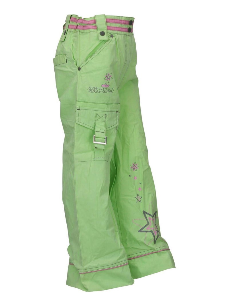 Pantalon fille FIPIPAN - MISS GIRLY Vert anis - Kiabi