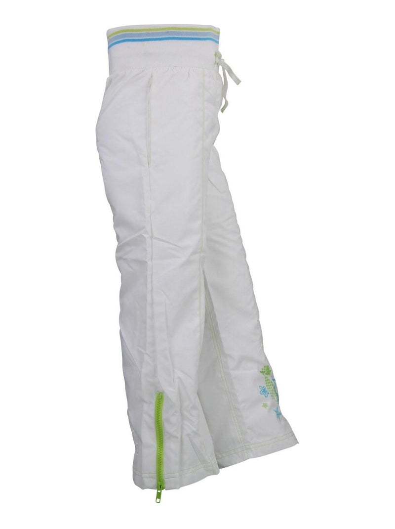 Pantalon fille FOLISE - MISS GIRLY Blanc Vert - Kiabi