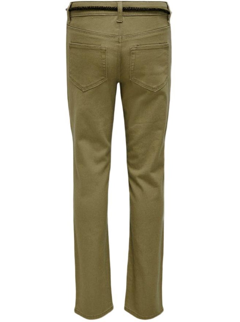 Pantalon Fille Only Vert kaki clair - Kiabi